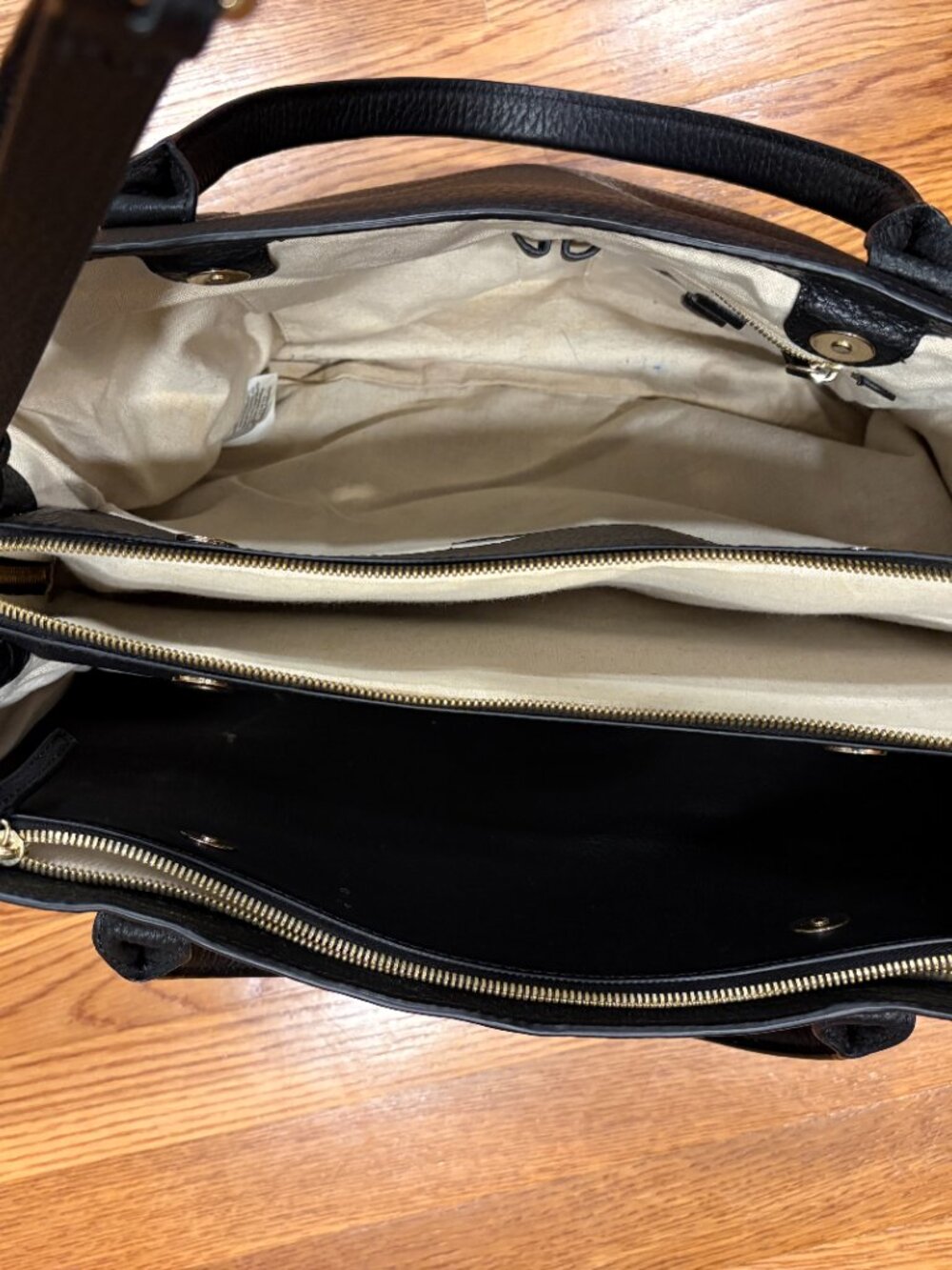 Mark & Graham Caroline Leather Handbag/Laptop Bag, Black, Good Used Condition - Picture 4 of 6